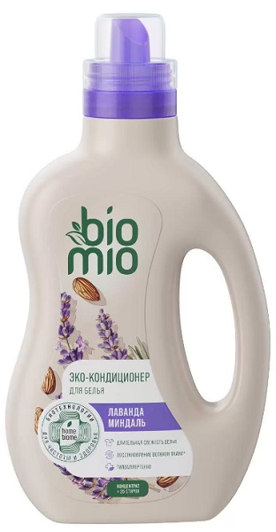 Bio Mio Экологичный кондиционер для белья 800 мл Лаванда и Миндаль