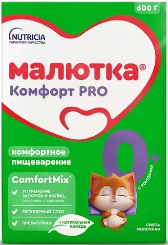 Малютка Комфорт Про 600г Смесь молочная с рождения 