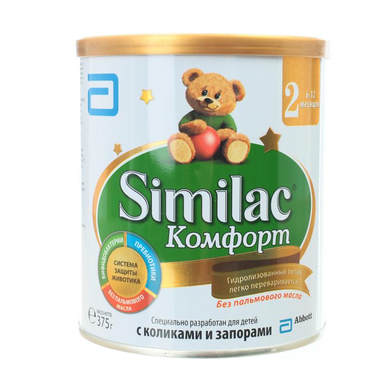 Симилак Комфорт 2 375г с 6 мес Смесь сухая при коликах и запорах
