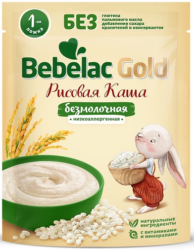 Бебелак Каша безмолочная Рисовая 180г