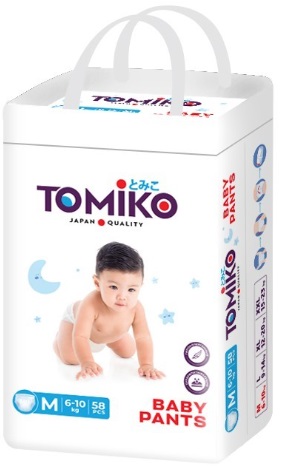 Трусики-подгузники для детей TOMIKO р.M ( 6-10 кг ) 58 шт