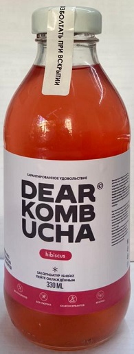 Dear Kombucha Комбуча Гибискус 0,33л Напиток Чайный гриб