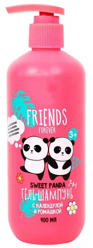 7 Days Sweet Panda Гель шампунь детский 2в1 с Календулой и Ромашкой 400 мл