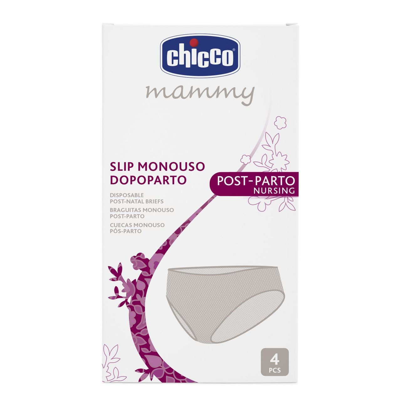 Трусы одноразовые CHICCO послеродовые 4шт р.42-44