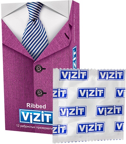 Презервативы VIZIT Ribbed 12 шт ребристые