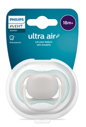 Соска-Пустышка Силиконовая AVENT 18м с футляром SCF354/01 Philips Ultra air