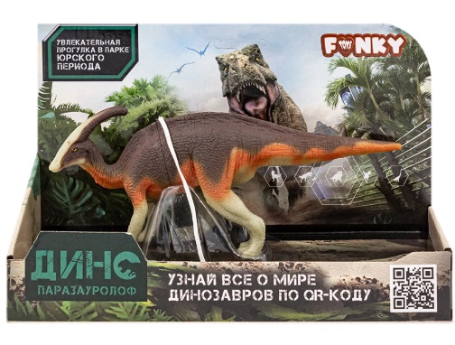 Фигурка динозавр Паразауролоф оранжевый Funky Toys 02204095