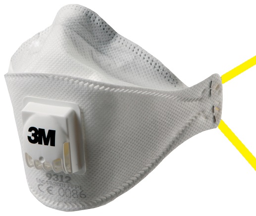 Маска Защитная 3M Aura 9312 ( FFP1 NRD ) Респиратор с клапаном 1шт