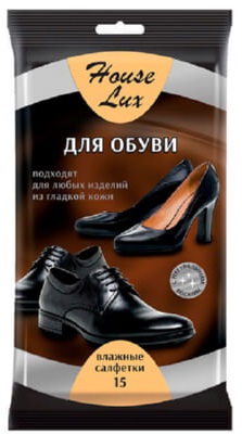Влажные салфетки для обуви House Lux 15 шт универсал