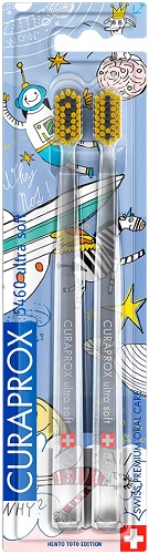 Набор зубных щеток CURAPROX Ultrasoft d 0,1мм Duo Hento Toto Edition 2022 2шт