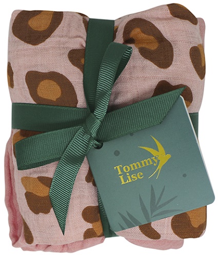 Пеленка детская муслиновая TOMMY LISE Coral Leopard Set 70*70 ref.701322
