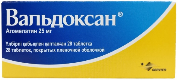 Вальдоксан табл. 25 мг №28 ( агомелатин ) (Упаковка)