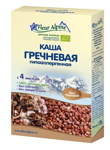 Fleur Alpine Каша безмолочная Гречневая 175г с 6мес