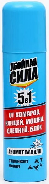 Убойная Сила 5в1 От комаров и мошек 150 мл