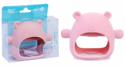 Прорезыватель ROXY KIDS Мишка розовый арт.RST-003-P