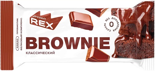 Protein Rex Пирожное Протеиновое Брауни 50г Классическое