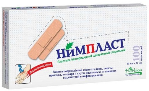НИМПЛАСТ Лейкопластырь Бактерицидный 100 шт (Упаковка)