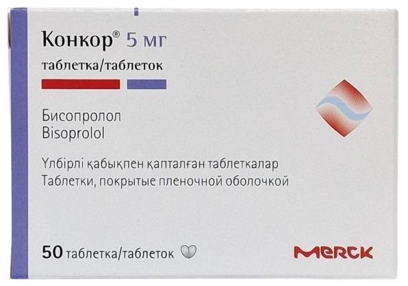 Конкор табл. 5 мг №50 ( бисопролол ) (Упаковка)