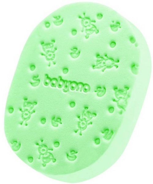 Губка для купания малыша BABYONO 0м+ Nr.063/01 зеленая (1640/03)