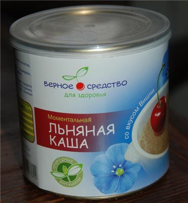 Верное средство  Каша льняная моментальная со вкусом вишни 375,0