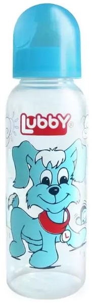 Бутылочка Пластиковая LUBBY 0м+ 250мл Соска Латексная уз/г арт.13564