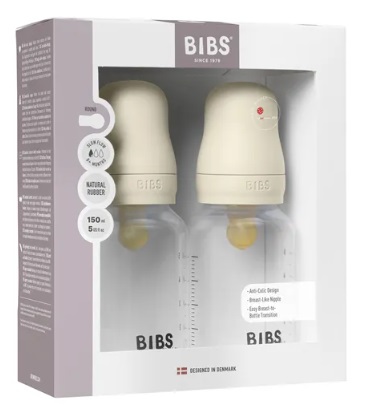 Подарочный набор бутылочек с латексной соской Bibs Ivory 2шт 150мл и 150мл мл арт.5116216