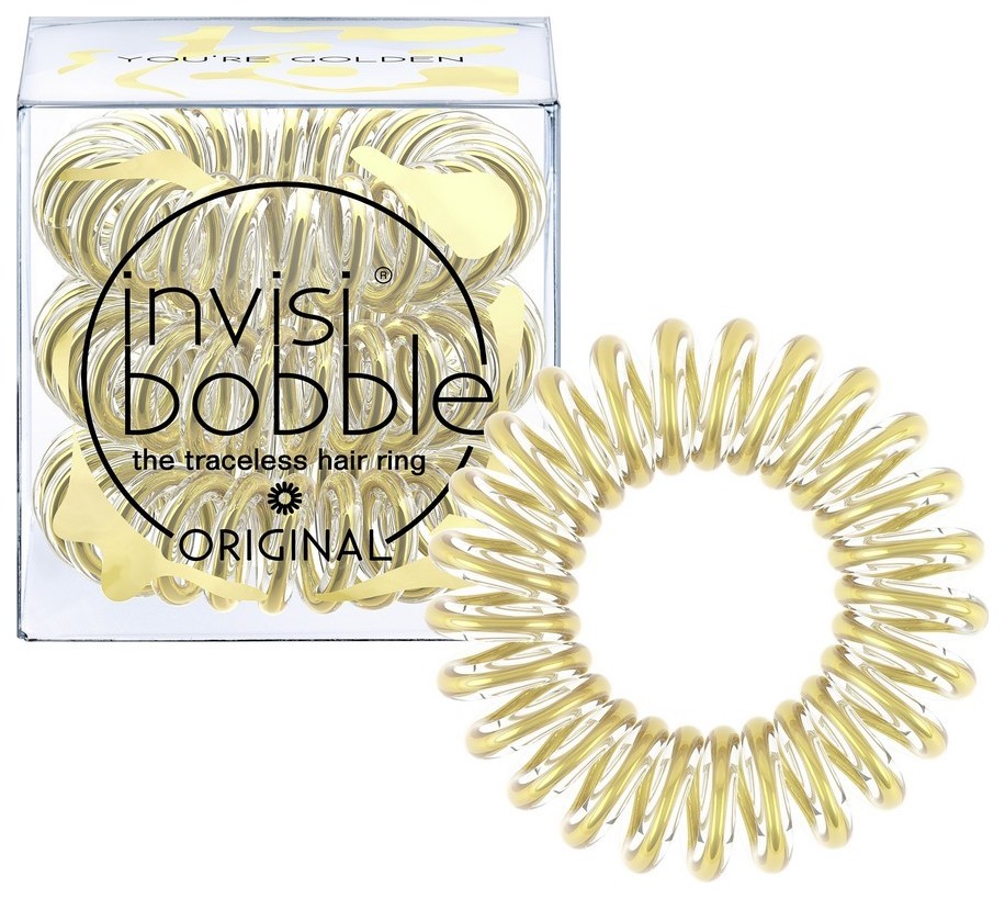 INVISIBOBBLE Резинка браслет для волос Time To Shine You`re Golden 3 шт