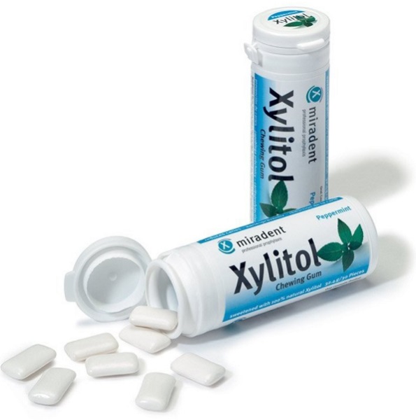 XYLITOL CHEWING GUM  Peppermint Жевательная резинка с ксилитом Мята (30шт.) 30гр.