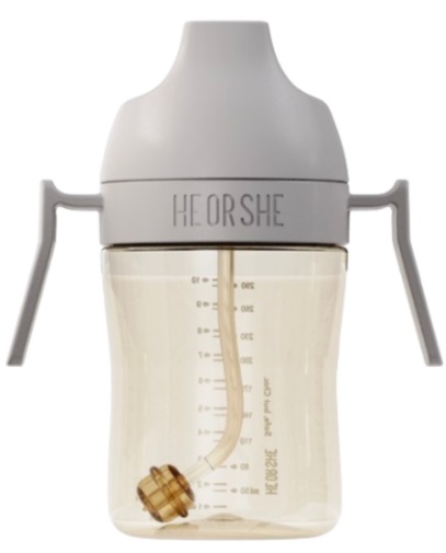 Поильник 300 мл HEORSHE Dental Care Sippy Cup серый