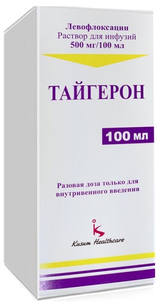 Тайгерон раствор 500 мг 100 мл ( левофлоксацин )