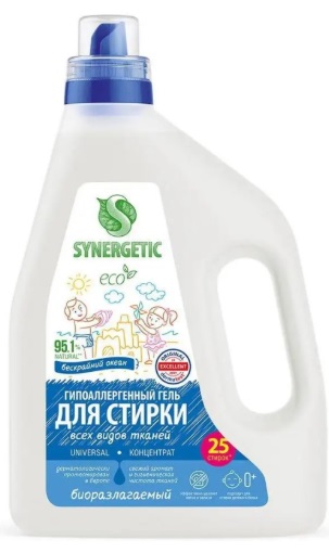 SYNERGETIC Биоразлагаемый гель для стирки UNIVERSAL Бескрайний океан универсальный 1,5л