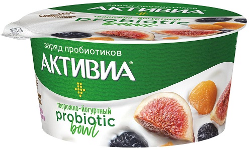 Данон Активиа Пробиотик Чернослив курага инжир 135г творожно-йогуртный