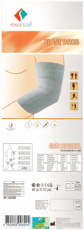 TONUS ELAST 9605 Бинт эластичный медицинский трубчатый №3 34см наколенник / налокотник