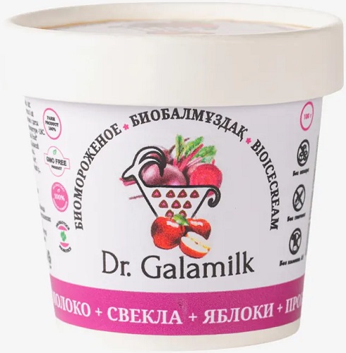 Dr.Galamilk Биомороженое 100г Свекла+Яблоко+ Пробиотик