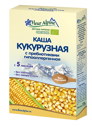 Fleur Alpine Каша безмолочная Кукурузная 175г с 5мес.