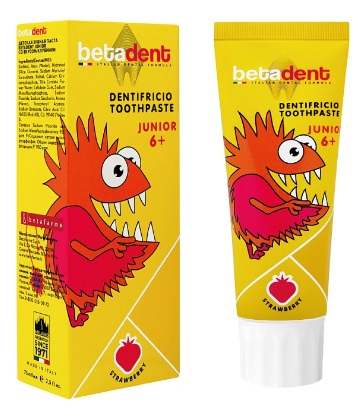 Зубная паста Betadent Junior 6+ со вкусом Земляники 75мл