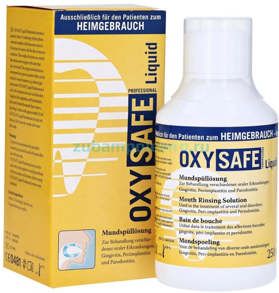 Ополаскиватель для полости рта OxySafe Liquid Mouthwash Professional 250 мл 