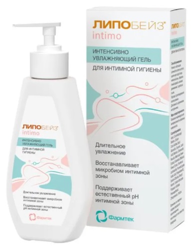 Липобейз Intimo гель для интимной гигиены интенсивно увлажняющий флакон 200мл ФАРМАТЕК