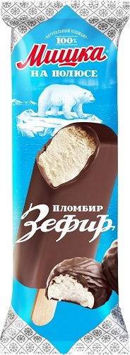 Мишка на полюсе Мороженое Эскимо Пломбир Зефир в мягк. шоколаде 75г