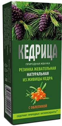 Кедрица с Облепихой 4 шт по 0,8 г Смолка жевательная #