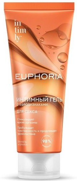 Гель интимный для секса с афродизиаком INTIMLY Euphoria Ваниль и банан 75мл смазка