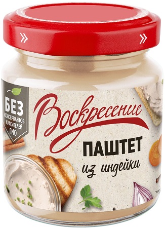 Воскресение Пюре Паштет из Индейки 100г ст.