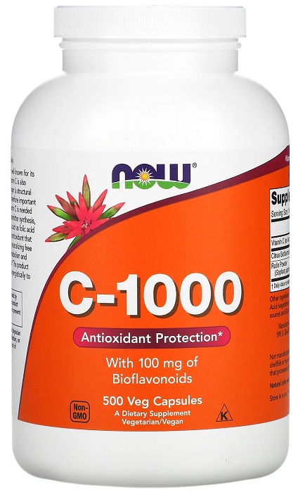 Now Foods Витамин С 1000 №500 капс. с Биофлавонойдами 100 мг