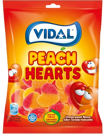 Мармелад Персиковые сердечки VIDAL 90гр
