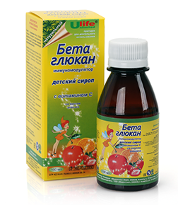 Бета Глюкан сироп 100 мл с вит С со вкусом ананаса детский @&