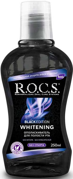 Ополаскиватель для полости рта ROCS 250 мл Black Edition РОКС