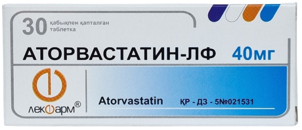 Аторвастатин ЛФ табл. 40 мг №30 ЛекФарм (Упаковка)