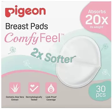 PIGEON Вкладыши для бюстгралтера 30шт с алоэ Comfy Feel Breast Pads .