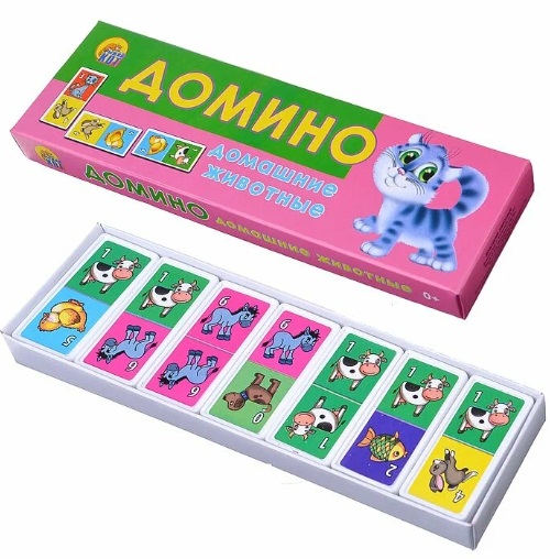 Домино пластиковое Домашние животные арт.0970-ИН