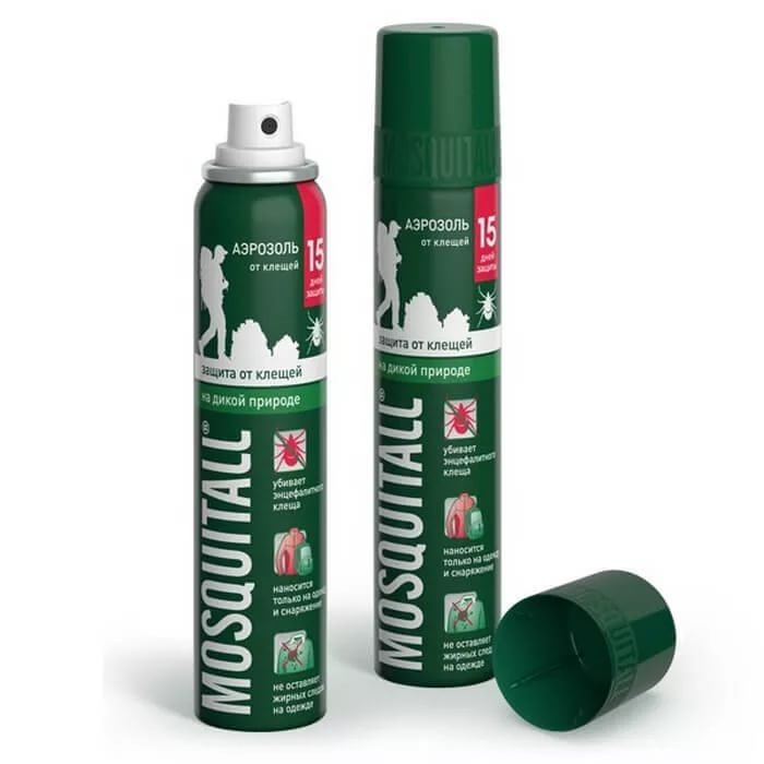 Репеллент Аэрозоль от Клещей MOSQUITALL 100мл